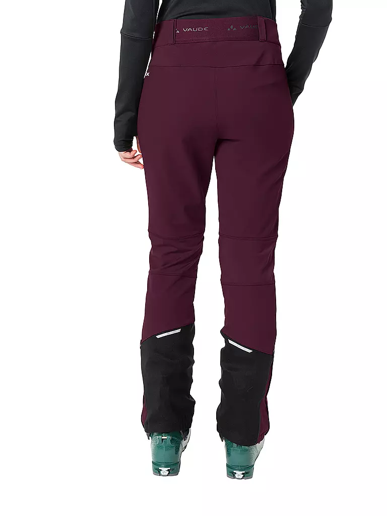 VAUDE | Pantalón softshell de touring Larice para mujer | Rojo oscuro