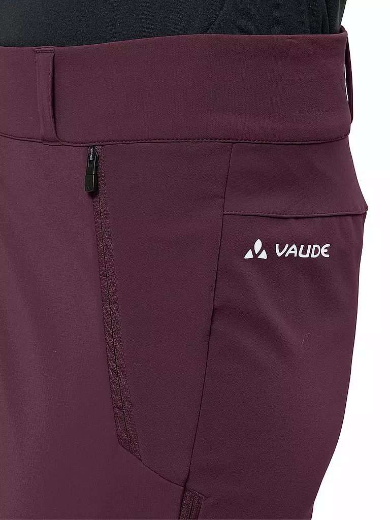 VAUDE | Pantalón softshell de touring Larice para mujer | Rojo oscuro