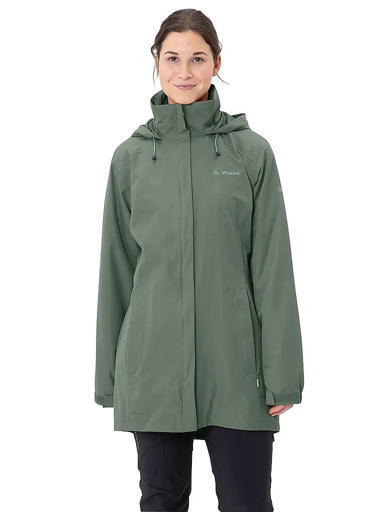 VAUDE | Parka de invierno para mujer Escape 2L con capucha | Verde oscuro