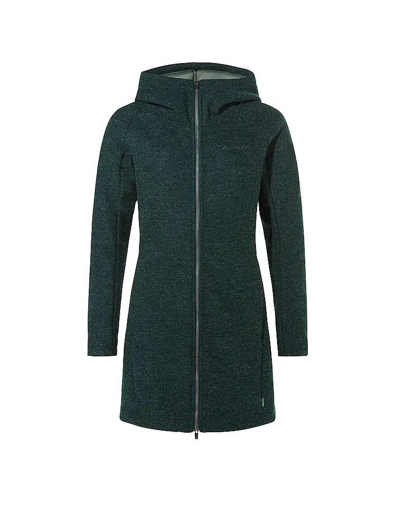 VAUDE | Parka de invierno para mujer Tinshan III Woolmix con capucha | Verde oscuro
