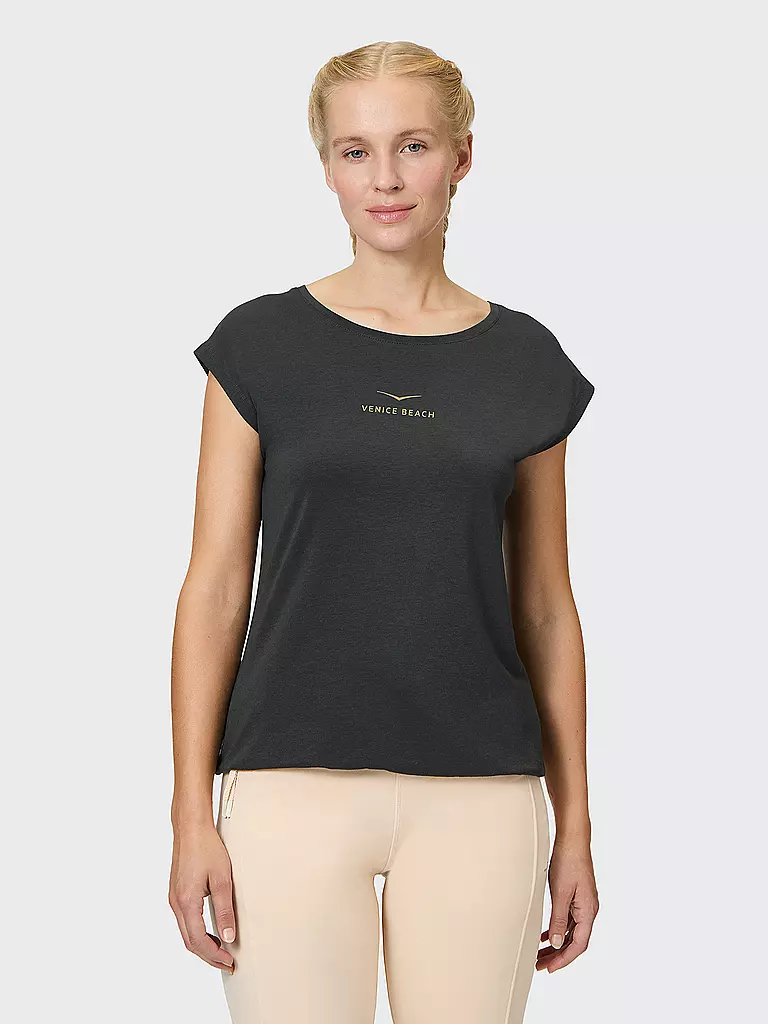 VENICE BEACH | Camiseta de fitness Wonder para mujer | Negro