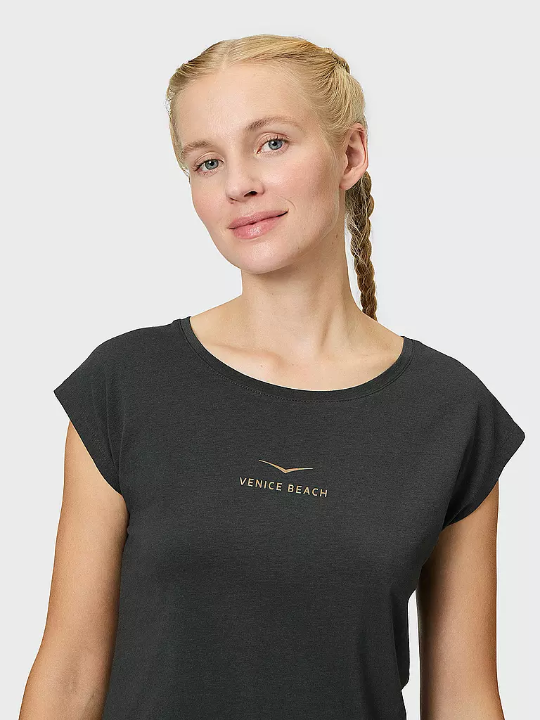 VENICE BEACH | Camiseta de fitness Wonder para mujer | Negro
