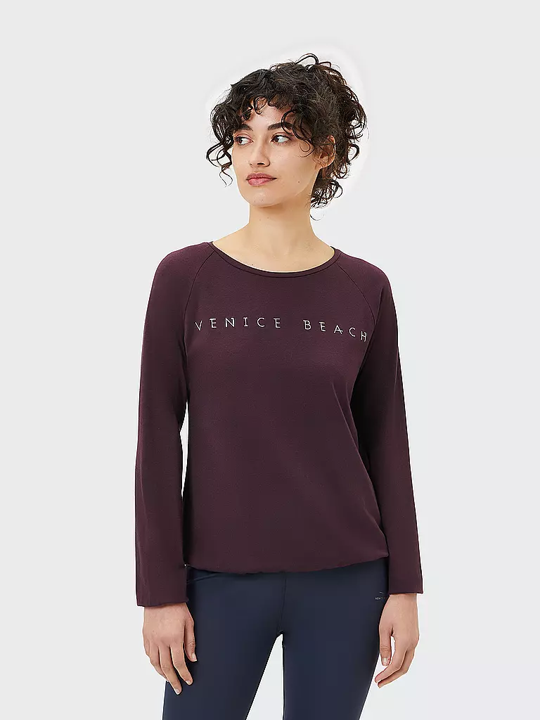 VENICE BEACH | Damen Fitnessshirt Rylee | Rojo oscuro