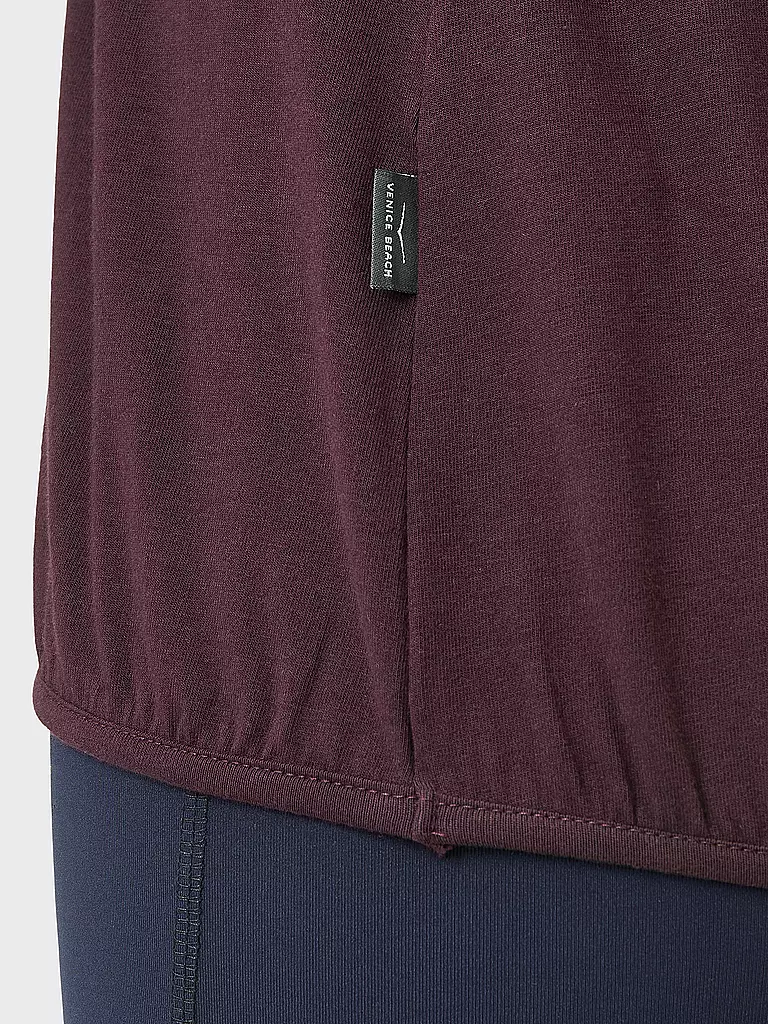 VENICE BEACH | Damen Fitnessshirt Rylee | Rojo oscuro