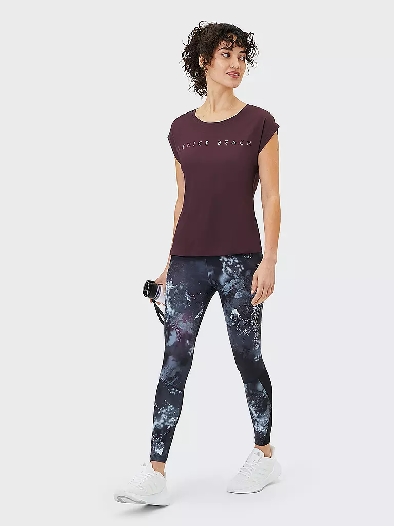 VENICE BEACH | Damen Fitnessshirt Wonder | Rojo oscuro