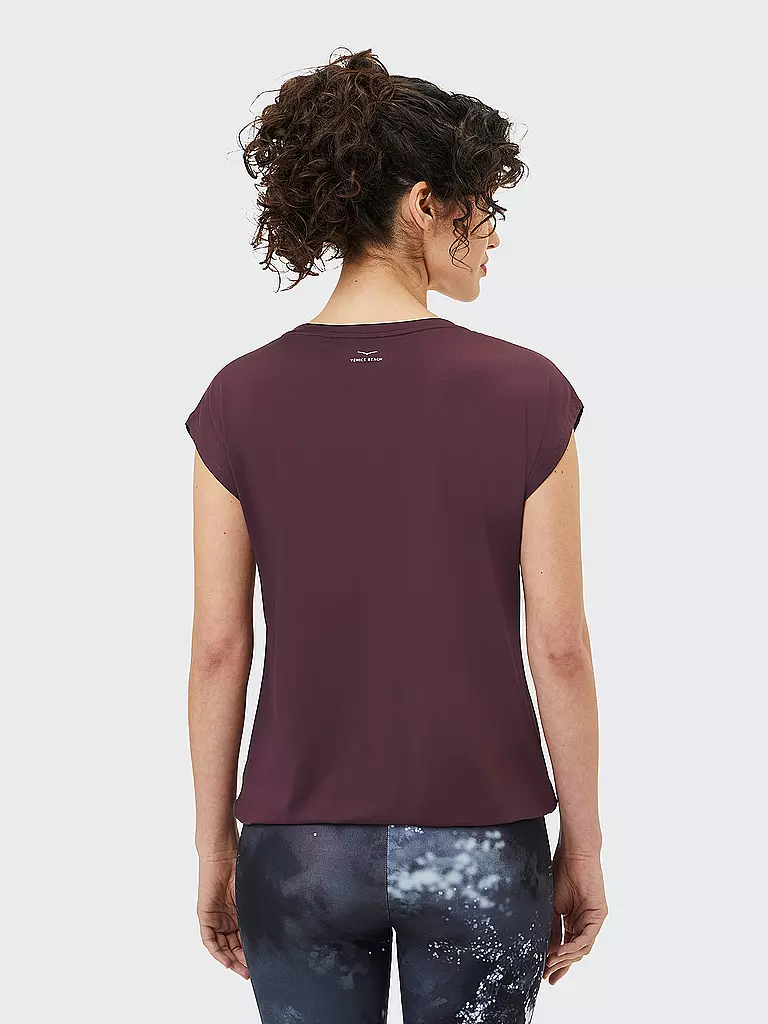 VENICE BEACH | Damen Fitnessshirt Wonder | Rojo oscuro