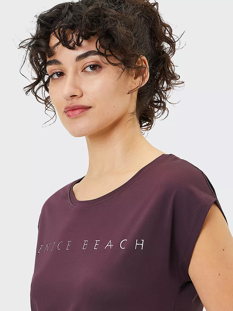 VENICE BEACH | Damen Fitnessshirt Wonder | Rojo oscuro
