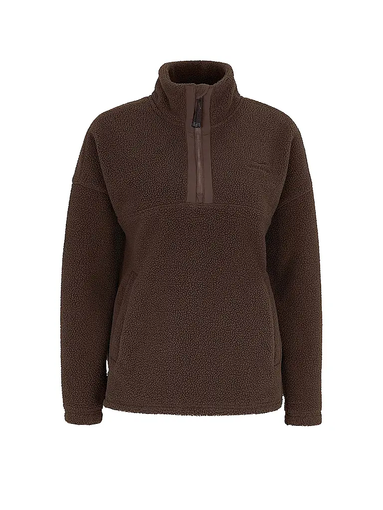 VENICE BEACH | Suéter de fitness Sarah HalfZip para mujer | Marrón