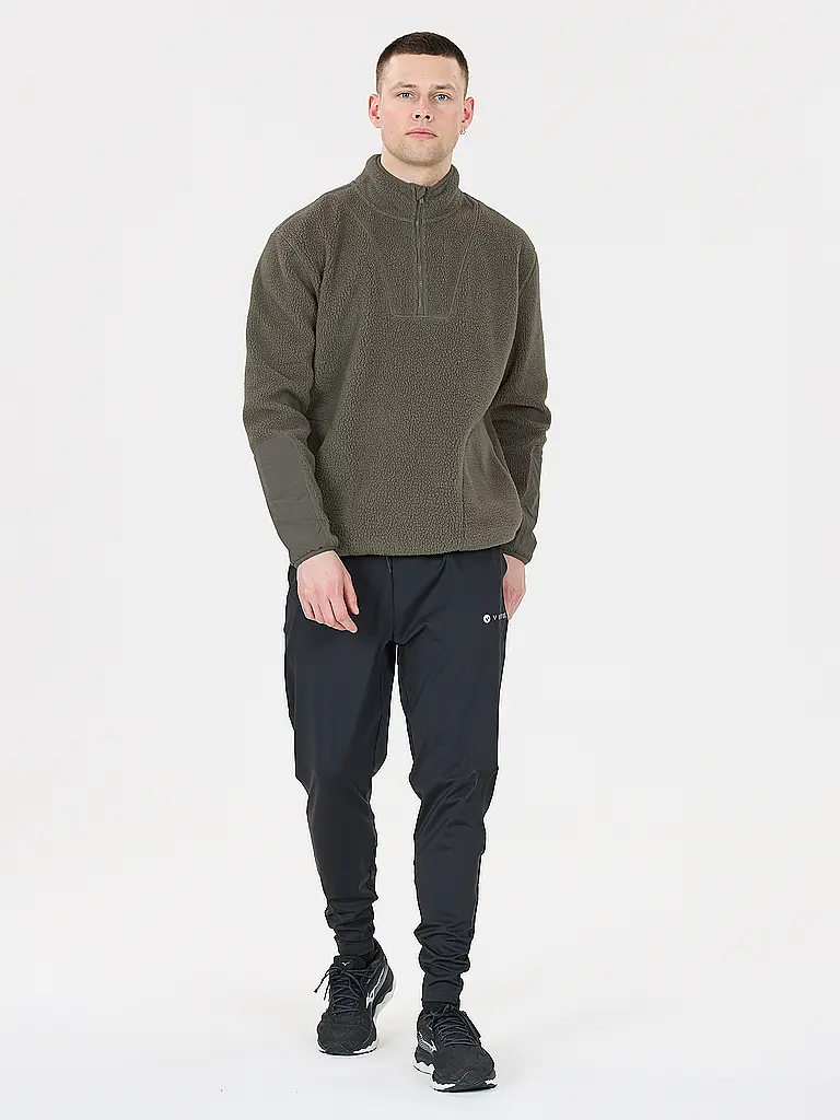 VIRTUS | Suéter polar con media cremallera para hombre | Verde oscuro