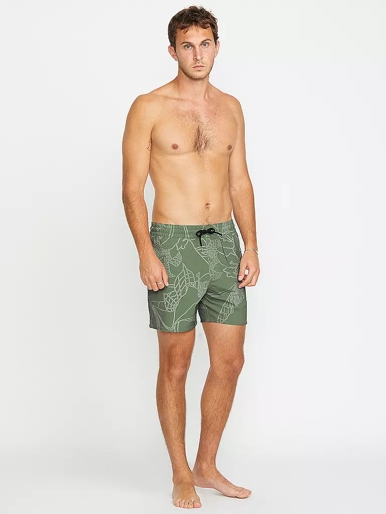 VOLCOM | Bañador de hombre Lido Print Trunk 16 | Oliva
