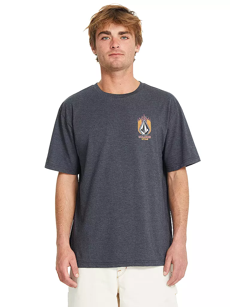 VOLCOM | Camiseta de playa para hombre Draggin Stone HTH | Gris