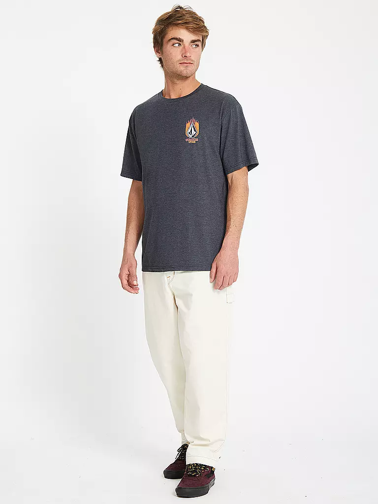 VOLCOM | Camiseta de playa para hombre Draggin Stone HTH | Gris