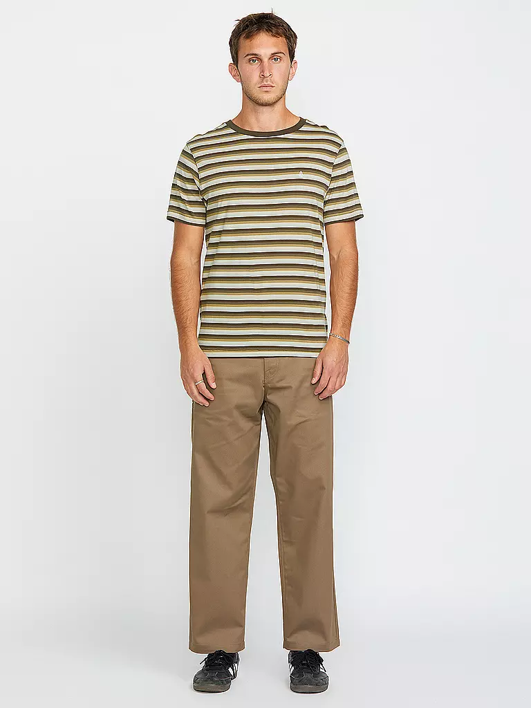 VOLCOM | Camiseta de playa para hombre Level Stone | Beige