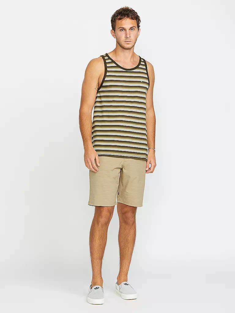 VOLCOM | Camiseta de playa para hombre Level Stone | Beige