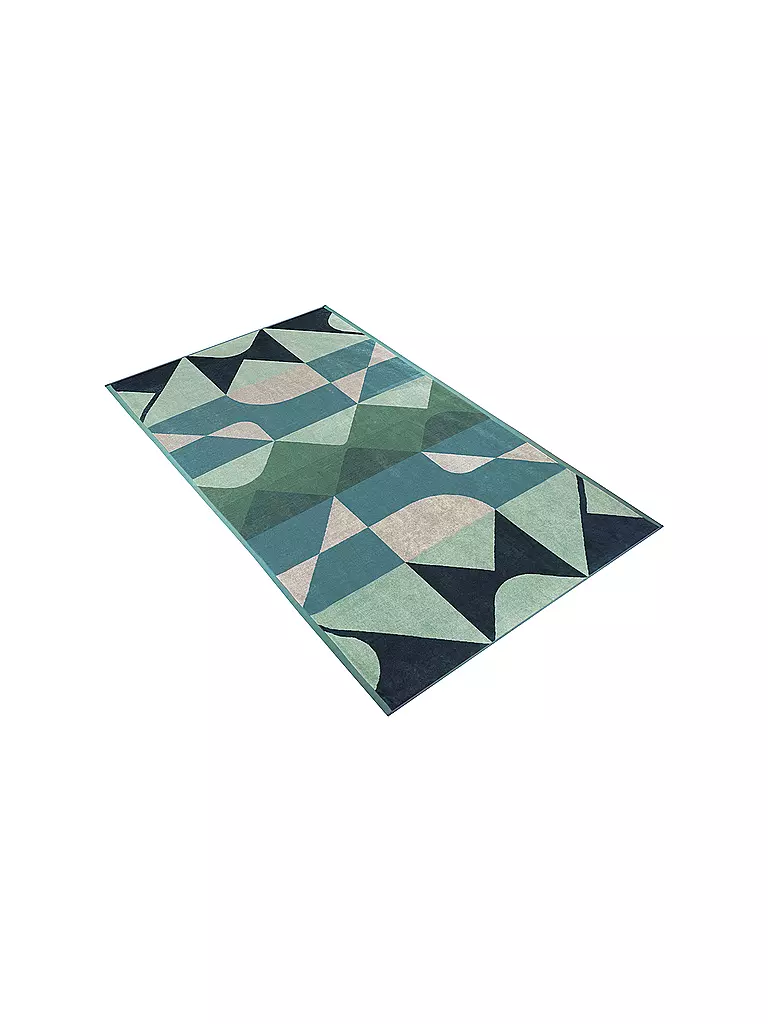 VOSSEN | Toalla de baño Geometric Glow | Verde oscuro