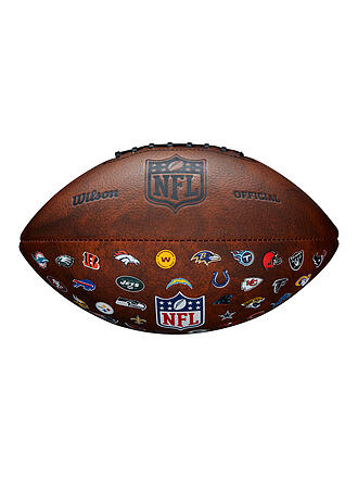 WILSON | Balón de fútbol americano NFL Off Throwback con el logo de los 32 equipos