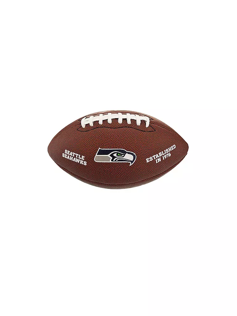 WILSON | Balón de fútbol americano NFL con licencia de los Seattle Seahawks | Marrón