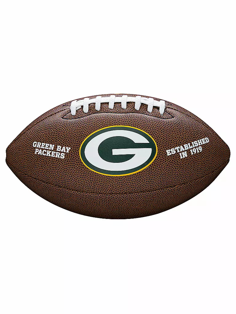 WILSON | Balón de fútbol americano NFL con licencia Green Bay Packers | Marrón