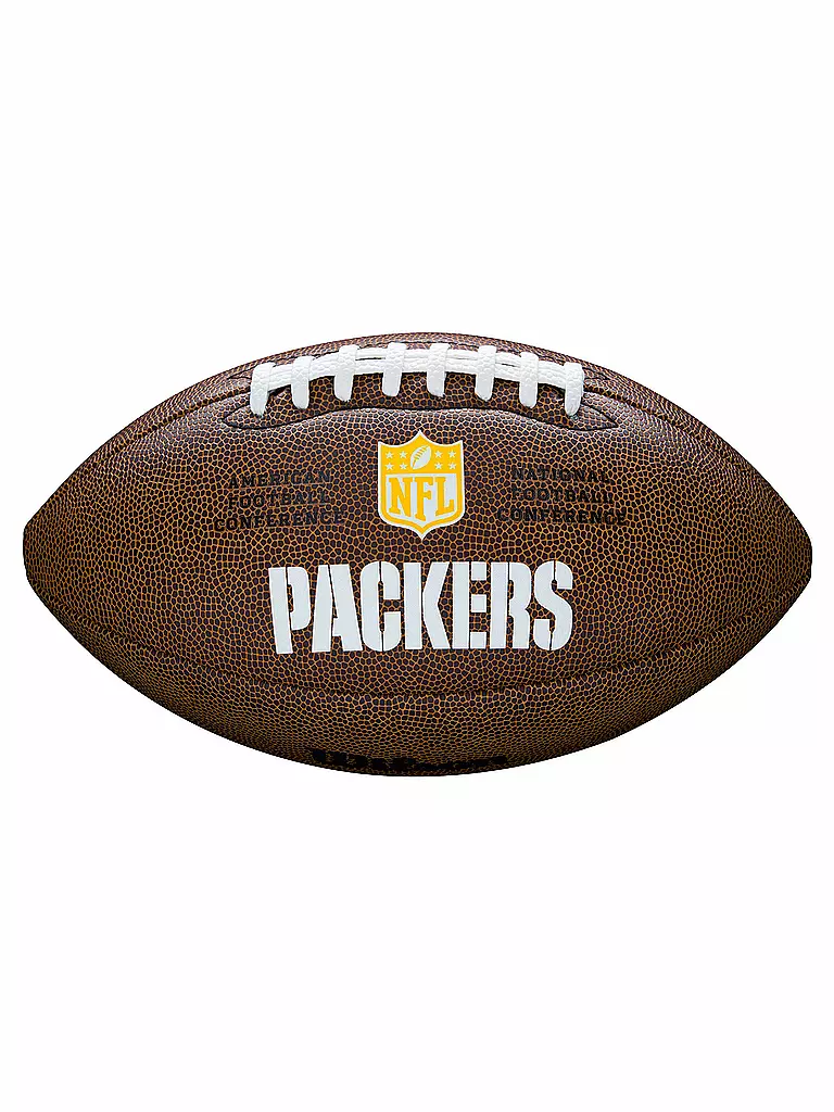 WILSON | Balón de fútbol americano NFL con licencia Green Bay Packers | Marrón