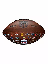 WILSON | Balón de fútbol americano NFL Off Throwback con el logo de los 32 equipos | Marrón