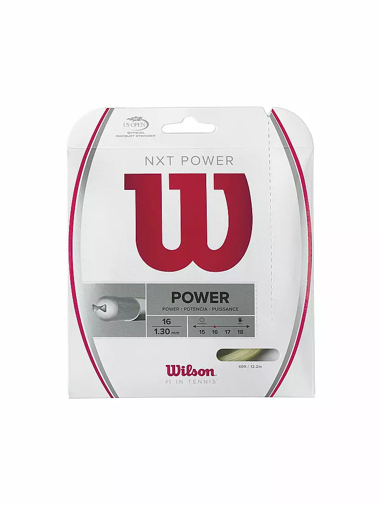 WILSON | Cuerda de tenis NXT Power 16 12m | Transparente