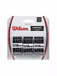 WILSON | Overgrips de tenis Profile, paquete de 3 | Negro