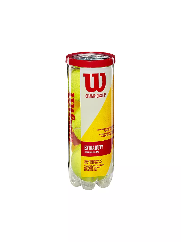 WILSON | Pelotas de tenis Championship, bote de 3 | Amarillo