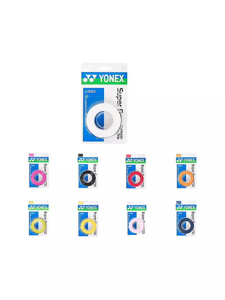 YONEX | Overgrips de Tenis Super Grap Paquete de 3 | Multicolor