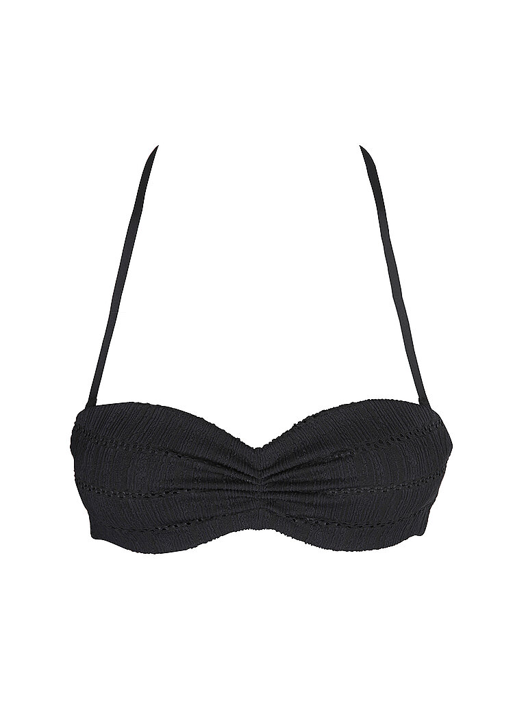 Top de bikini bandeau push-up para mujer negro 85C