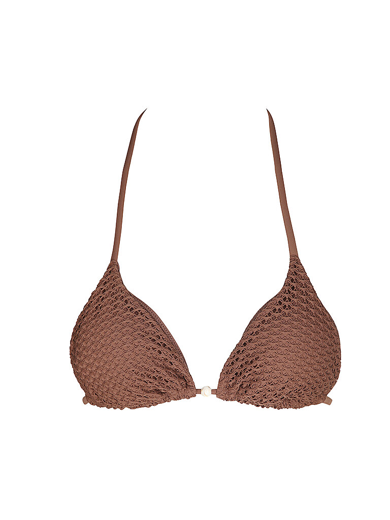 Top de bikini triángulo para mujer marrón 85B