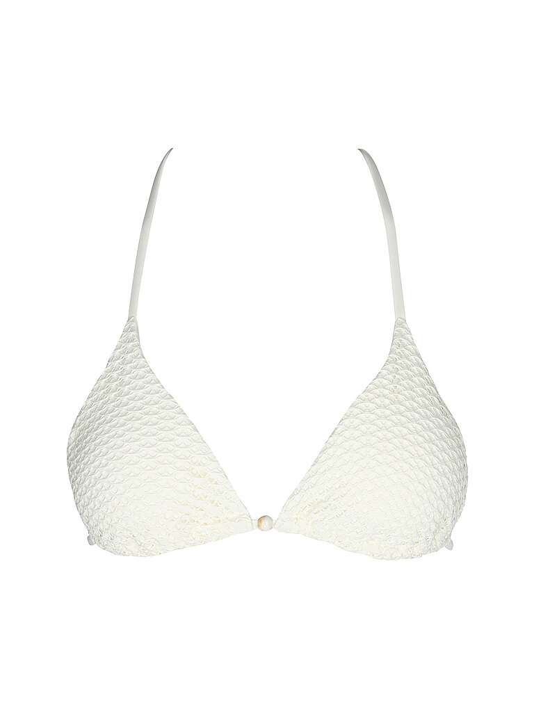 Top de bikini triángulo para mujer crema 85B