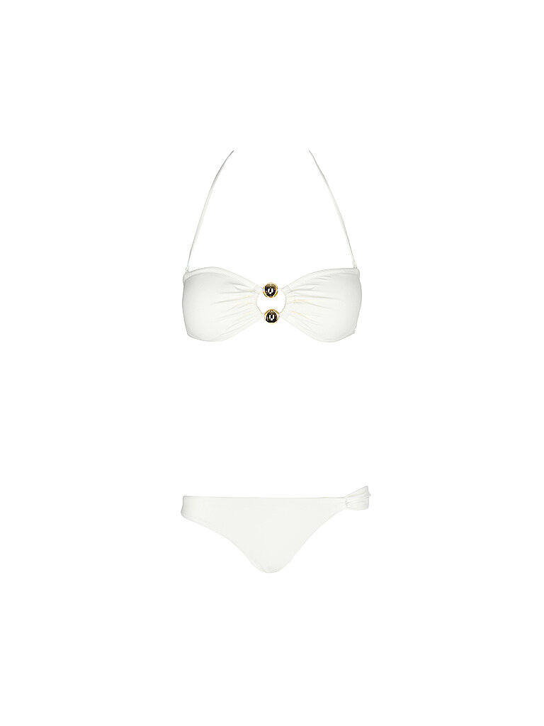 Bikiní bandeau para mujer crema 80B