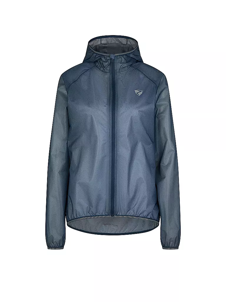 ZIENER | Chaqueta de lluvia para mujer Natina con capucha | Azul oscuro